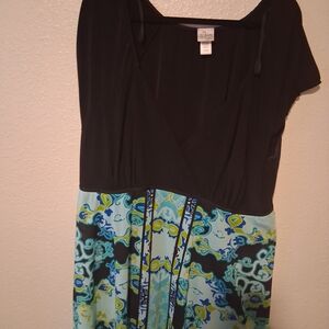 Black and Blue Patterned Dress